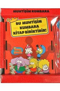 Kitapçı Kırmızı Kral Şakir - Kitap Görünümlü Kilitli Ahşap Kumbara