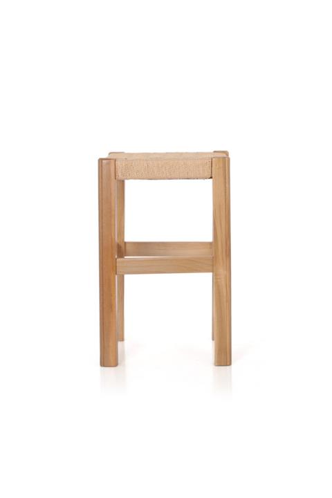 Oktay Hasır Örgülü Tabure Akça Renk 45 Cm Yükseklikte