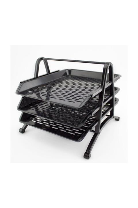 Ark Dekoratif 3 Katlı Evrak Rafı Masa Üstü Düzenleyici Organizer