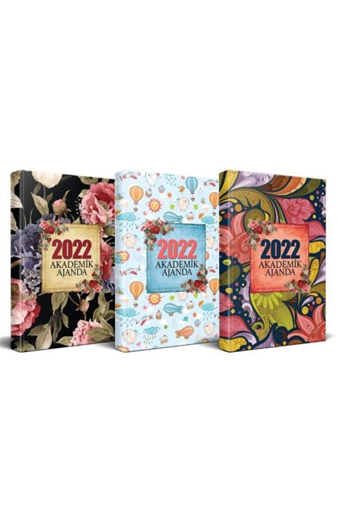 Halk Kitabevi 2022 Akademik Ajanda Sei 3'lü - Retro - Gökyüzü - Cümbüş