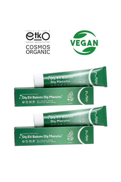 Zubio Organik Sertifikalı Diş Eti Bakımı Diş Macunu X 2li Set