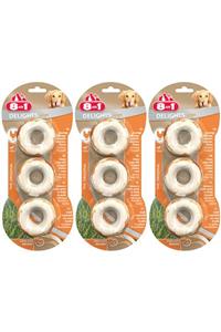 8in1 Delights Rings Köpekler Için Tavuklu Ağız Bakım Kemiği 3’lü Paket X 3 Adet