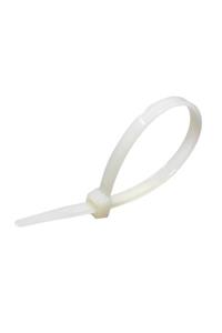 AKSUFEZ (falçata Hediyeli) Plastik Beyaz Cırt Kelepçe 4.8 X 250 Mm 100 Lü Tnr-0388