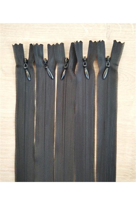 Kezban Tekstil Siyah Gizli Fermuar 40 Cm 5 Adet