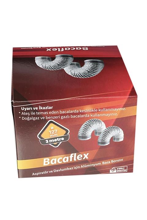 EYM Bacaflex Aspiratör Ve Davlumbaz Baca Borusu Çap 127 mm Uzunluk 3 Mt