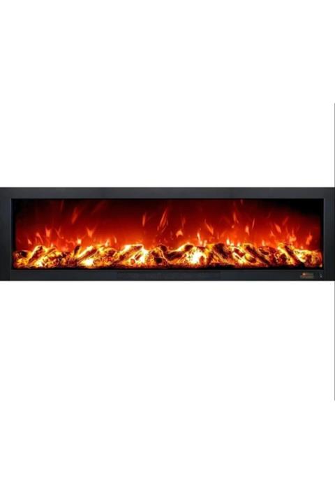 ALAZ EFEKT 180'lik Yerli Elektrikli Şömine