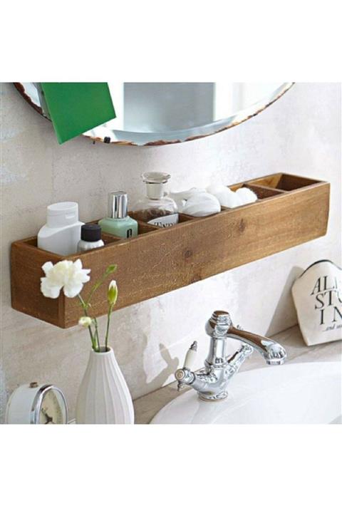 Cosargroup Ahşap Dekoratif Tasarım 6bölmeli Düzenleyici Organizer Duvar Rafı