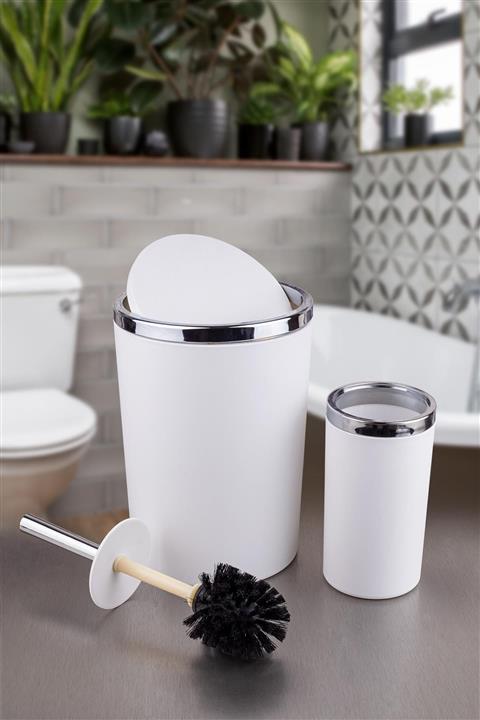 vipgross 2'li Banyo Seti Beyaz Gümüş Soft