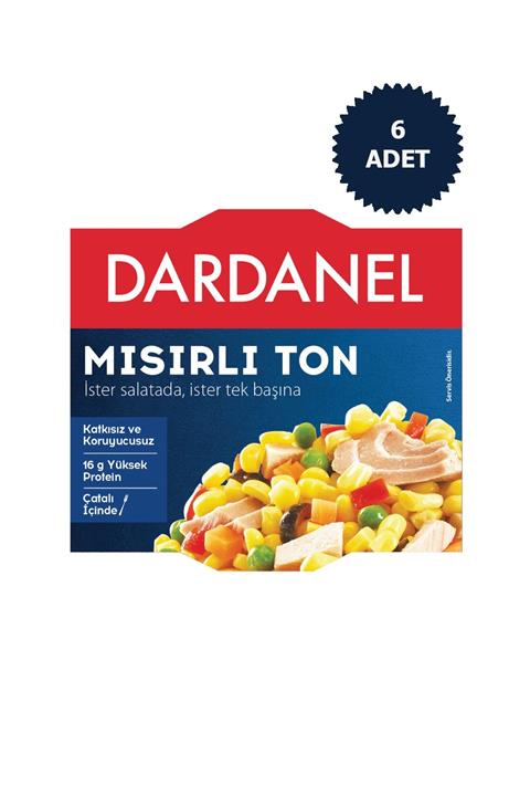 Dardanel Mısırlı Ton Balığı 185g 6 Adet