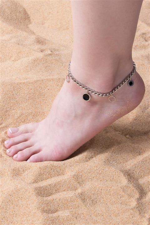 Sortie Aksesuar Çelik Daire Figürlü Halhal 026