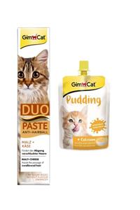 Gimcat Duo Paste Peynirli Malt Kedi Macunu 50gr Classic Kalsiyum Kedi Pudingi 150 gr