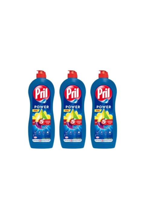 Pril Power Sıvı Bulaşık Deterjanı Limon Kokulu 675 gr X 3 Adet