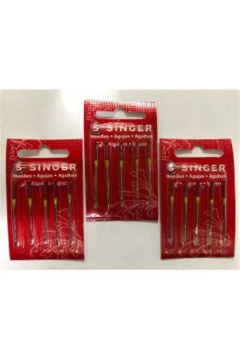 SİNGER Sınger 3 Paket 18 Numara Dikiş Makinası Iğnesi (Kot)