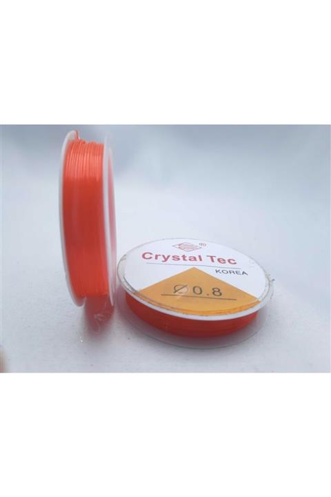 Crystal Tec Kırmızı 0,8 mm Silikonlu Lastik Misina 2 Adet