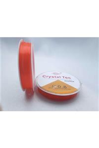 Crystal Tec Kırmızı 0,8 mm Silikonlu Lastik Misina 2 Adet