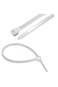AKSUFEZ Beyaz Plastik Cırt Kelepçe 4.8 x 250 mm 100'lü