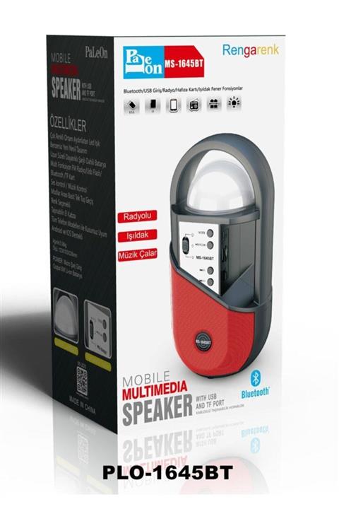 Paleon Ms-1645bt Rengarenk Radyolu Işıldak Müzik Çalar