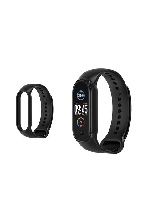 YONAGA Xiaomi Mi Band 5/6 Uyumlu A+ Yüksek Kalite Mijobs Silikon Kordon Kayış Antialerjik