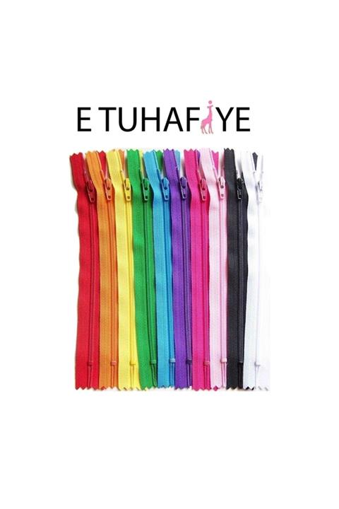 e tuhafiye 10 Adet Mor Fermuar