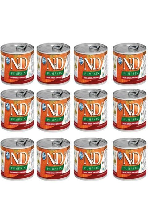 N&D Balkabakli Tavuk Ve Narli Köpek Konservesi 140 gr 12 Adet