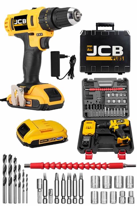 ProJCB Plus 42 V 5 Ah Darbeli Sjs Planet Şanzuman ve Samsung Bataryalı Şarjlı Matkap 27 Pc Set