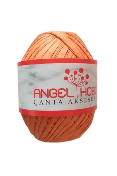 angel çanta aksesuar Bobin Rafya 150 Gr Turuncu No:1