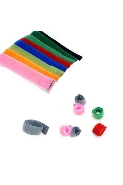 FırsatVar 12 Adet Cırtlı Kablo Toparlayıcı Şarj Kablosu Bilgisayar Kablosu Toplayıcı