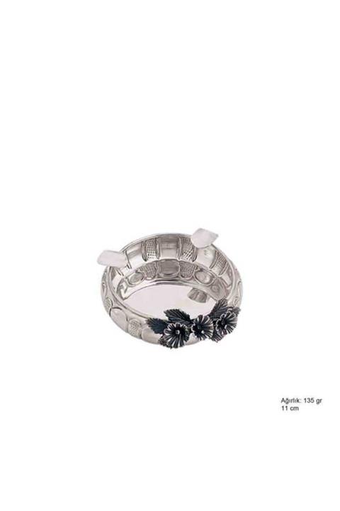 Ouis silver 925 Ayar Gümüş Orkide Desenli Küllük