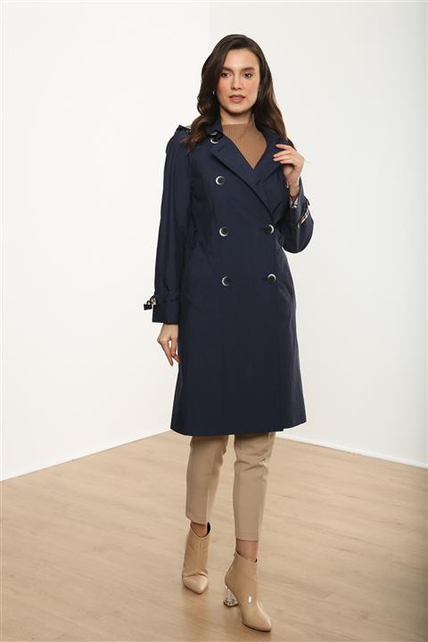 KENT Beli Kuşaklı Astarlı Kapüşonlu 21045-ln-e-n