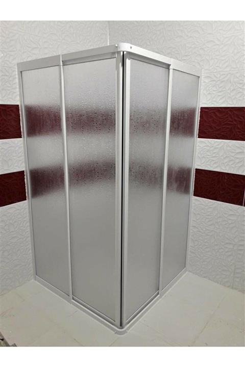 ayzaduş Paslanmaz Krom Profilli Mika Camlı Duşakabin 70x70 Kare Teknesiz