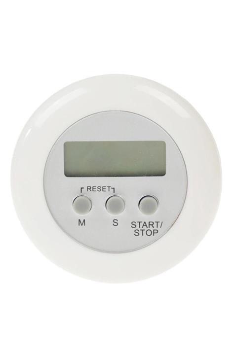 ZAUSS Beyaz - Oval Mutfak Alarmlı Zamanlayıcı Kronometre Ayaklı Mıknatıslı Fırın Timer
