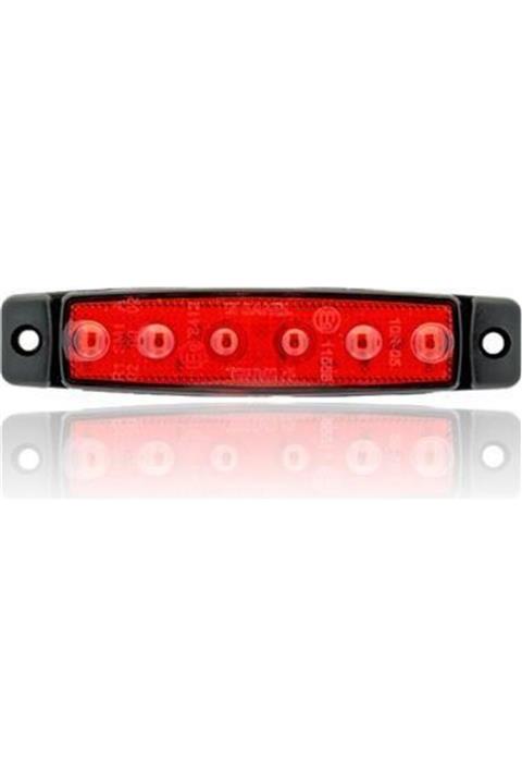 Sanel Sbb24r6 24v 6 Ledli Kırmızı Ince Dizayn Basamak Aydınlatma Lamba ( 10 Adet )