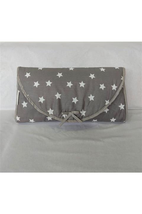 Mini Baby Çok Amaçlı Alt Açma Yatağı 50x90 Ölçü Gri Yıldızlı