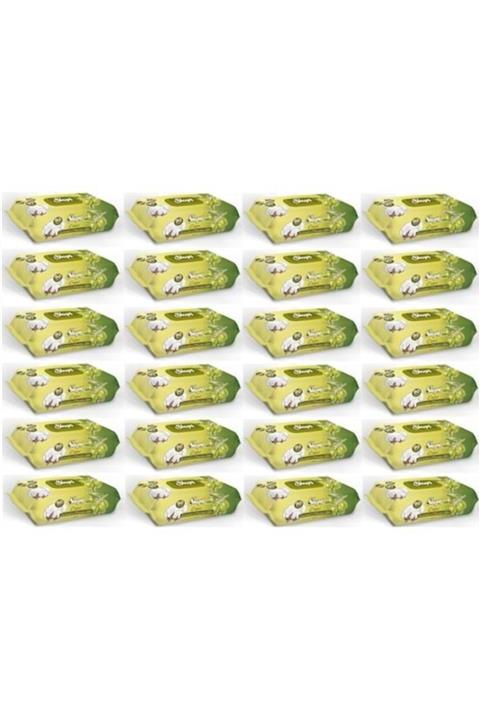 Sleepy Zeytinyağı Pamuksu Islak Havlu 24lü