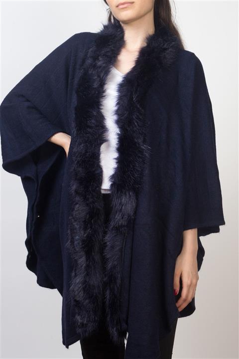 Gezgin tekstil ve aksesuar Kadın Lacivert Panço