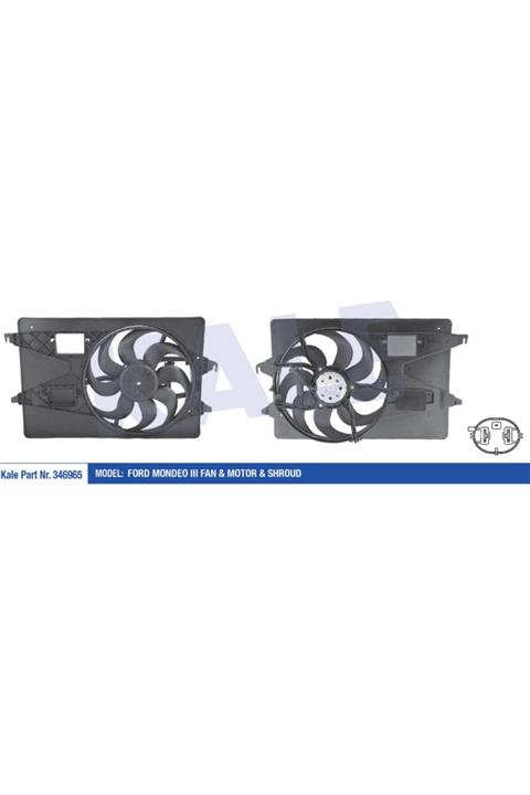 KALE RADYATÖR Fan Motoru Mondeo 3 00-07 2.0-2.2tdci 2.5 3.0 2s718c607bc Kale 346965