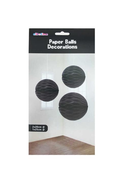 PiCare Süs Ponpon Petekli 3 Lü Set Siyah Pk:1 Ar1723sıyah