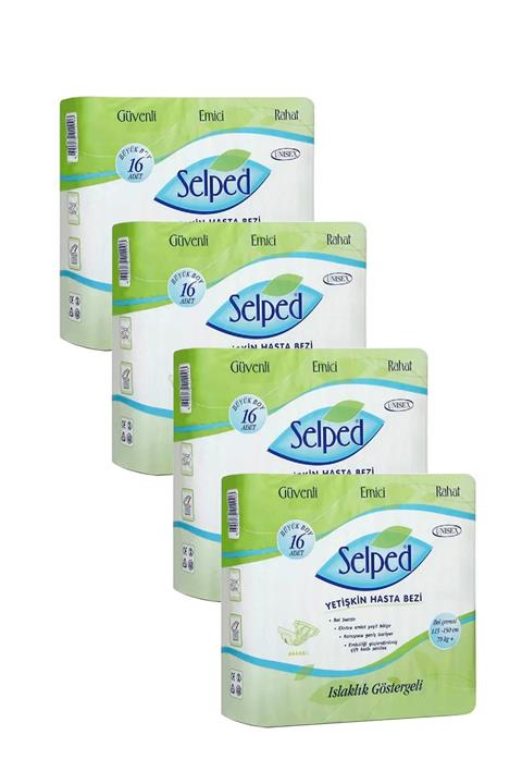 Selped Belbantlı Hasta Bezi Large 4 Paket 64 Adet