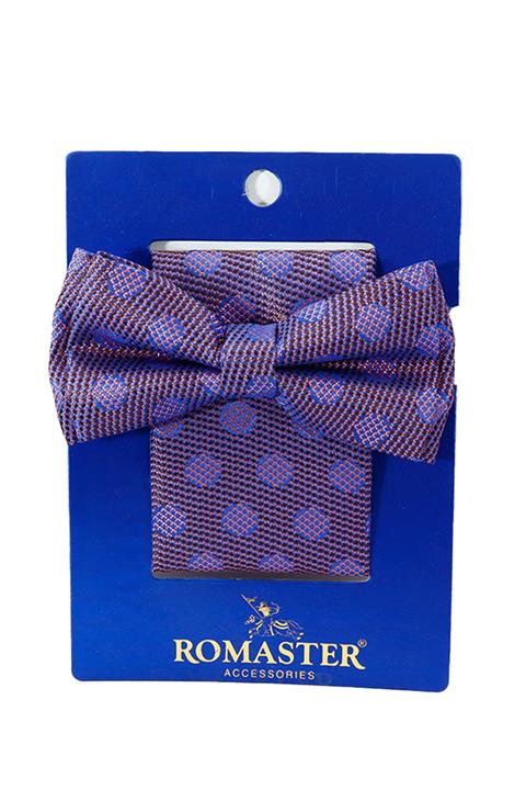 ROMASTER Renkli Daire Desenli Mendilli Papyon