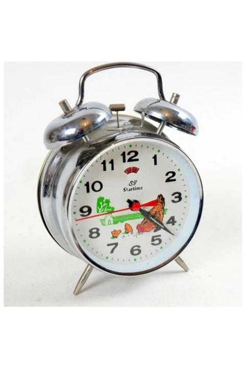 Trendline Store Nostalji Tavuklu Kurmalı Büyük Boy Masa Saati