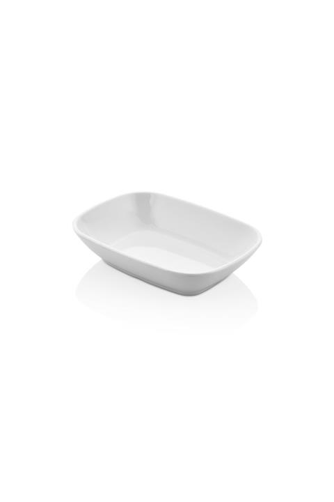 Morza Melamin X6 Adet Kare Salata Tabak 20cm Beyaz (20cmx14.3cmx4.2cm 232gr)