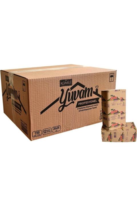 Komili Yuvam Profesyonel Z Katlı Havlu 200'lü *12 Paket