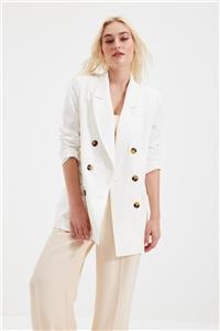 TRENDYOLMİLLA Ekru Oversize Blazer Ceket TWOSS19WX0039