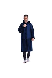 asmy Unisex Lacivert Eva Su Ve Rüzgar Geçirmez Yağmurluk