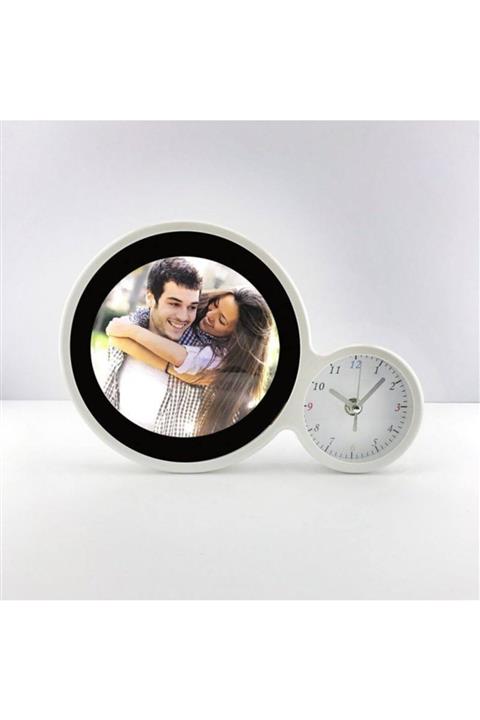 aksuticaret Sihirli Dokunmatik Led Işıklı Saat Ayna Fotoğraf Çerçeve