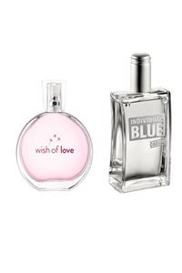 AVON Wish Of Love Edt 50 ml Kadın Parfümü ve Individual Blue Casual Edt 100 ml Erkek Parfümü