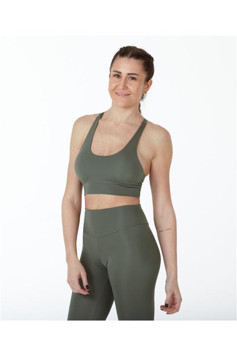 Nui Yoga Çağla Sırtı Çapraz Bantlı Spor Sütyen