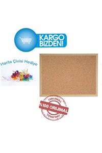 Sardıcı Mantar Pano 30x45 Duvar Monte Ahşap Cerceve Çivi Hediyeli