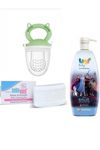 Uni Baby Unıbaby Frozen Şampuan 700 Ml+hassas Ciltlere Uygun Bebek Sabunu+meyve Süzgeci Yeşil