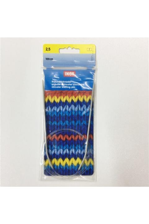 inox Misinalı 100 Cm El Örgü Şişi No:2,5